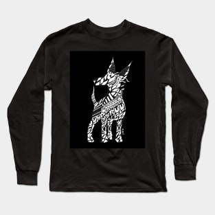 mexican xoloitzcuintli dog with totonac patterns ecopop Long Sleeve T-Shirt